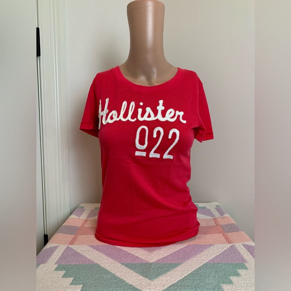 Vintage! Hollister fitted embroidered logo tee